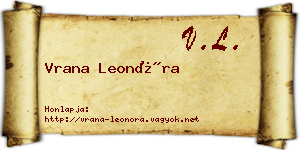 Vrana Leonóra névjegykártya